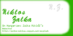 miklos zalka business card